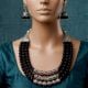 Handcrafted Boho Glass Bead Alloy Necklace